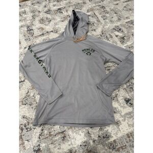 Howler Brothers Mens Grey Technical Sun Hoodie Long Sleeve Graphic Logo Small